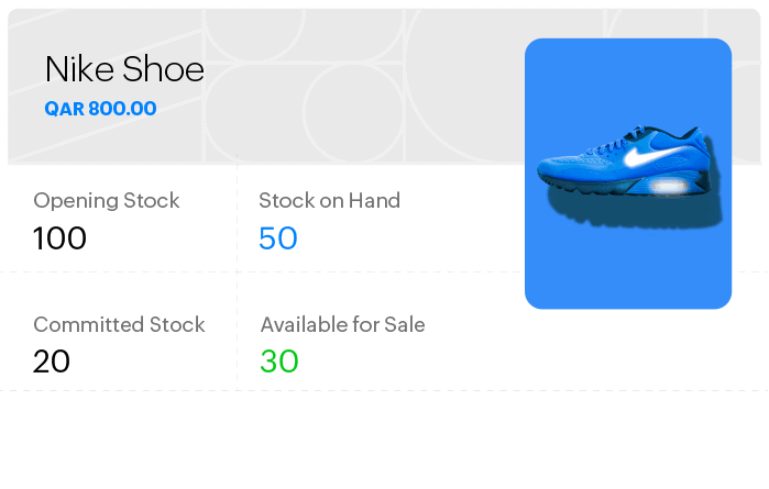 إمكانات إدارة المخزون والتتبع في Zoho Books