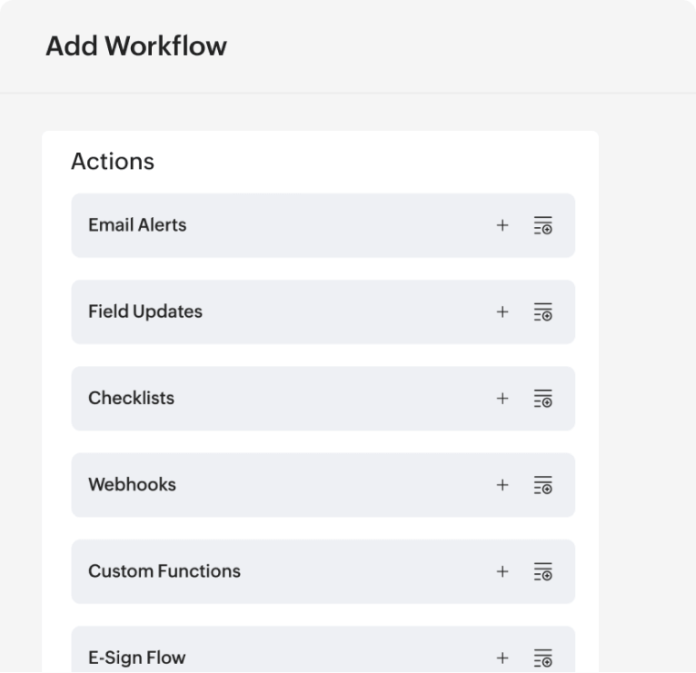 Workflows in Zoho People